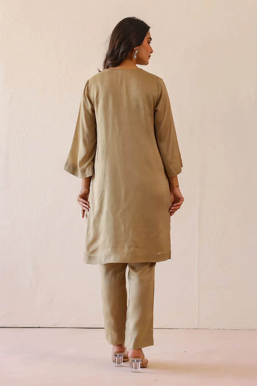 Lily Sage Green Embroidered Co-Ord Set