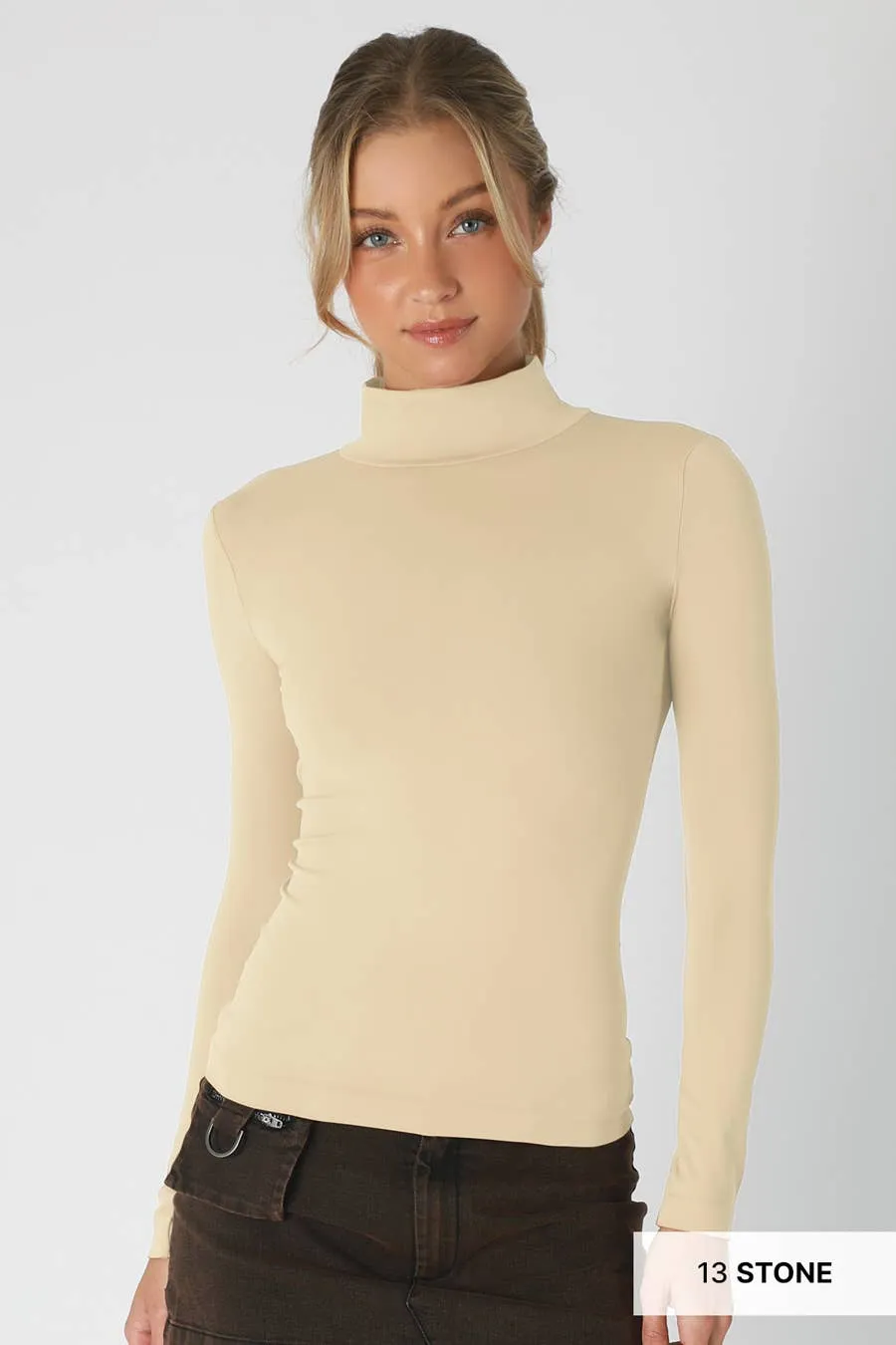 Long Sleeve Mock Neck Top