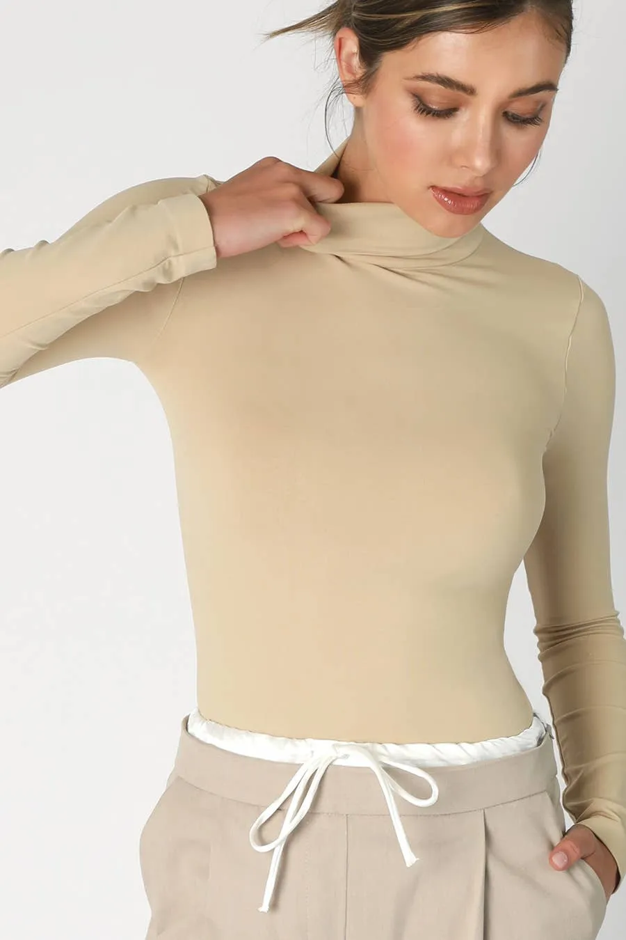 Long Sleeve Mock Neck Top