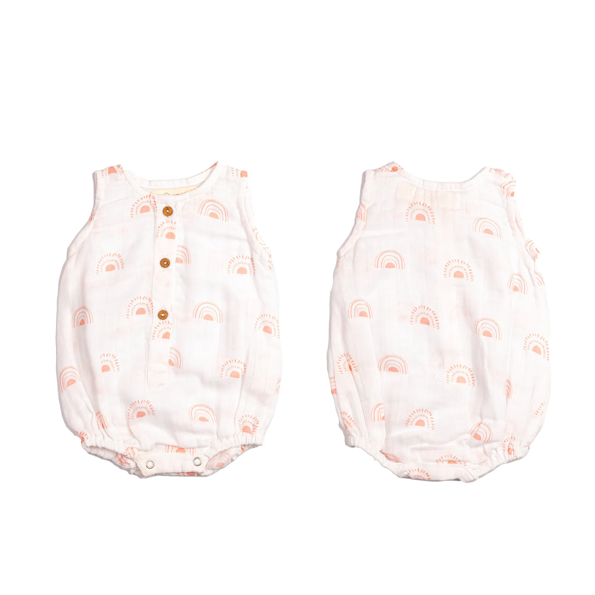 Masilo Organic Cotton Muslin Baby Romper 0-6 Months (Pack of 3) – Over the Rainbow