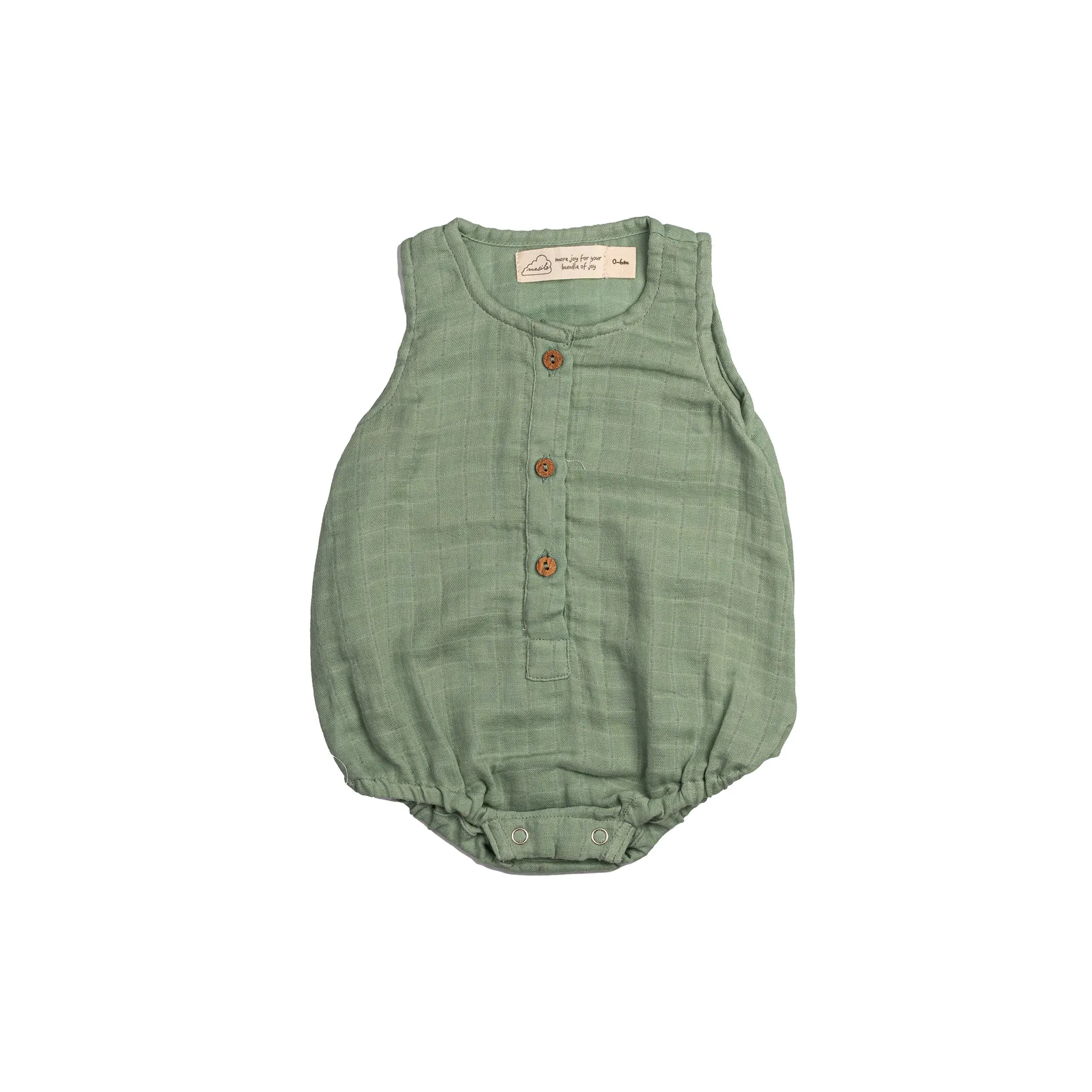 Masilo Organic Cotton Muslin Baby Romper (Pack of 3) – Palm Paradise
