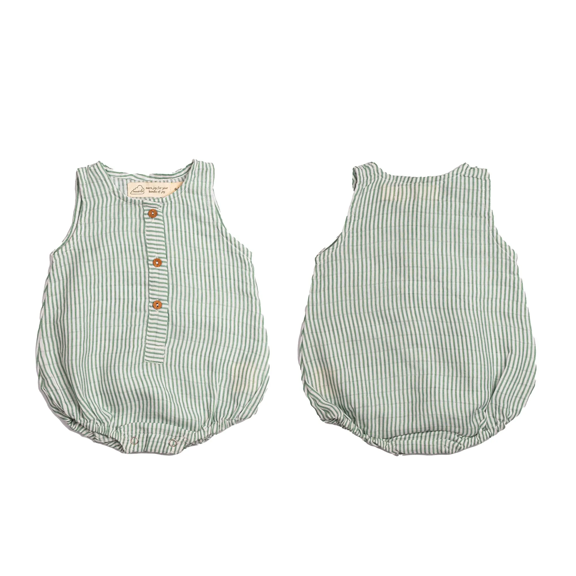 Masilo Organic Cotton Muslin Baby Romper (Pack of 3) – Palm Paradise