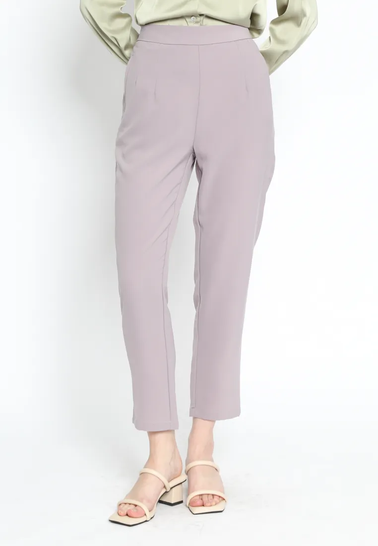 Mauve High Waist Tapered