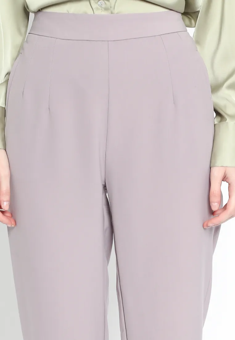 Mauve High Waist Tapered