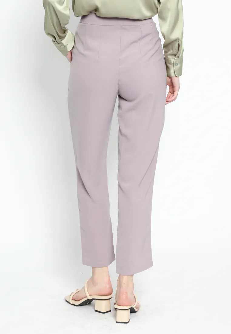 Mauve High Waist Tapered