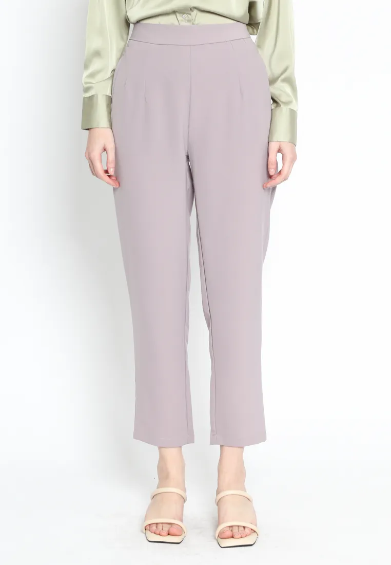 Mauve High Waist Tapered