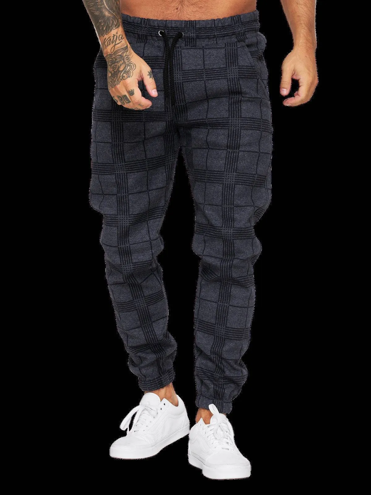 Men's 3D Digital Print Checkered Casual Pants - GlamzLife