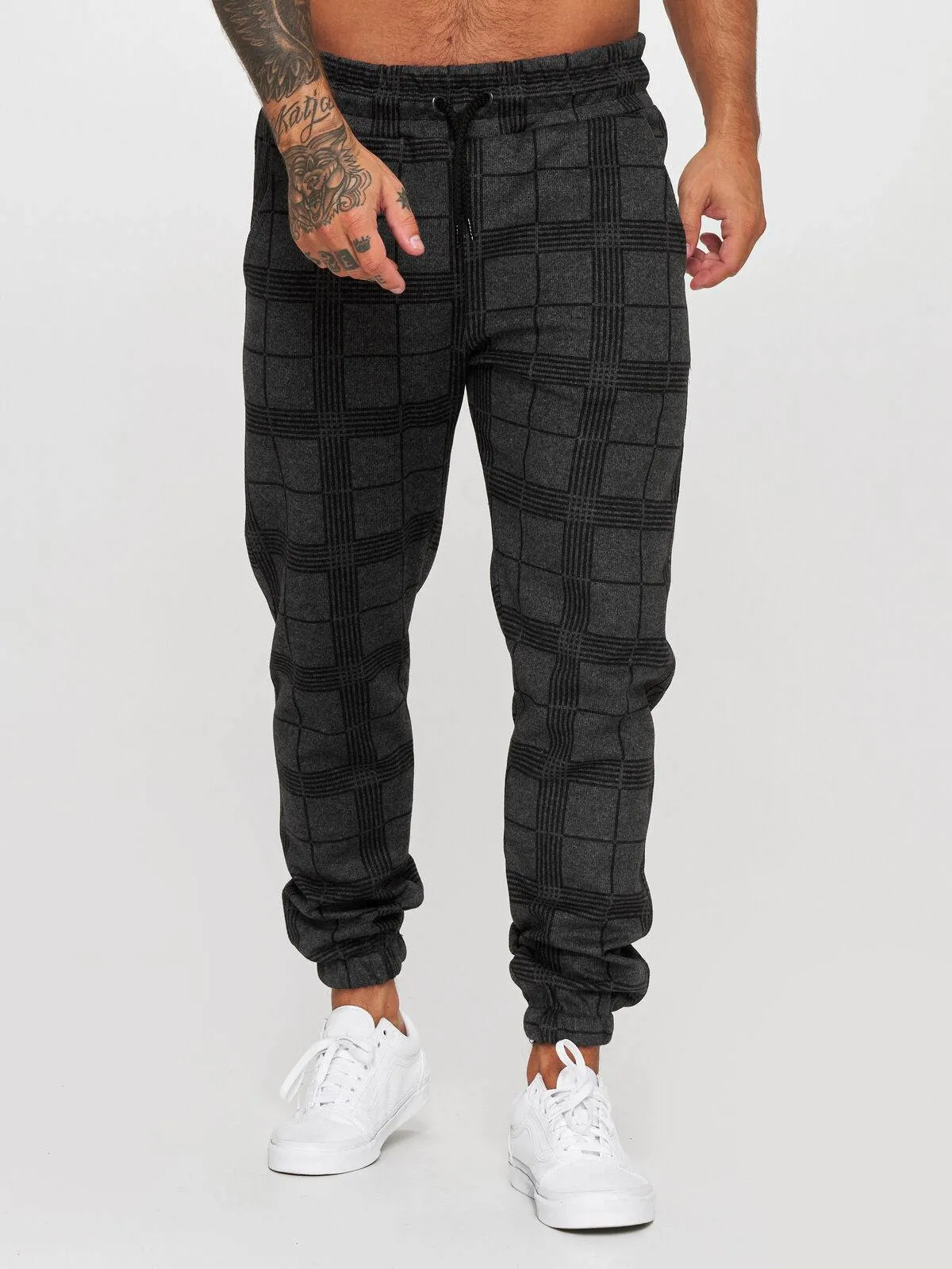 Men's 3D Digital Print Checkered Casual Pants - GlamzLife