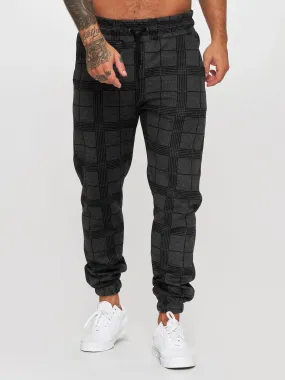 Men's 3D Digital Print Checkered Casual Pants - GlamzLife