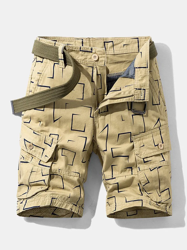 Men's Cotton Shorts Pocket Cargo Pants