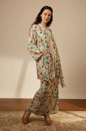 Naya Cream Mono Long Kurung Set