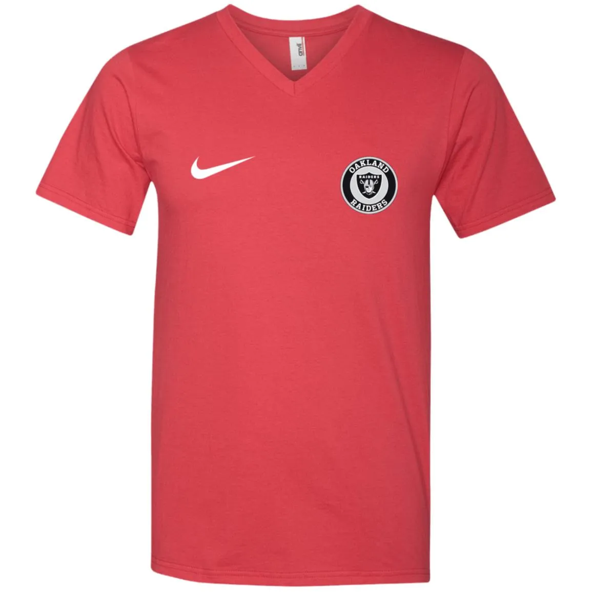Nike Oakland Raiders Nfl Football Men V-Neck T-Shirt