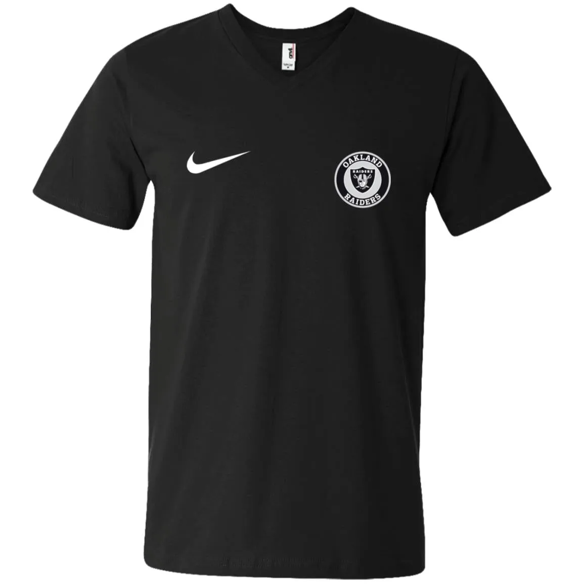 Nike Oakland Raiders Nfl Football Men V-Neck T-Shirt