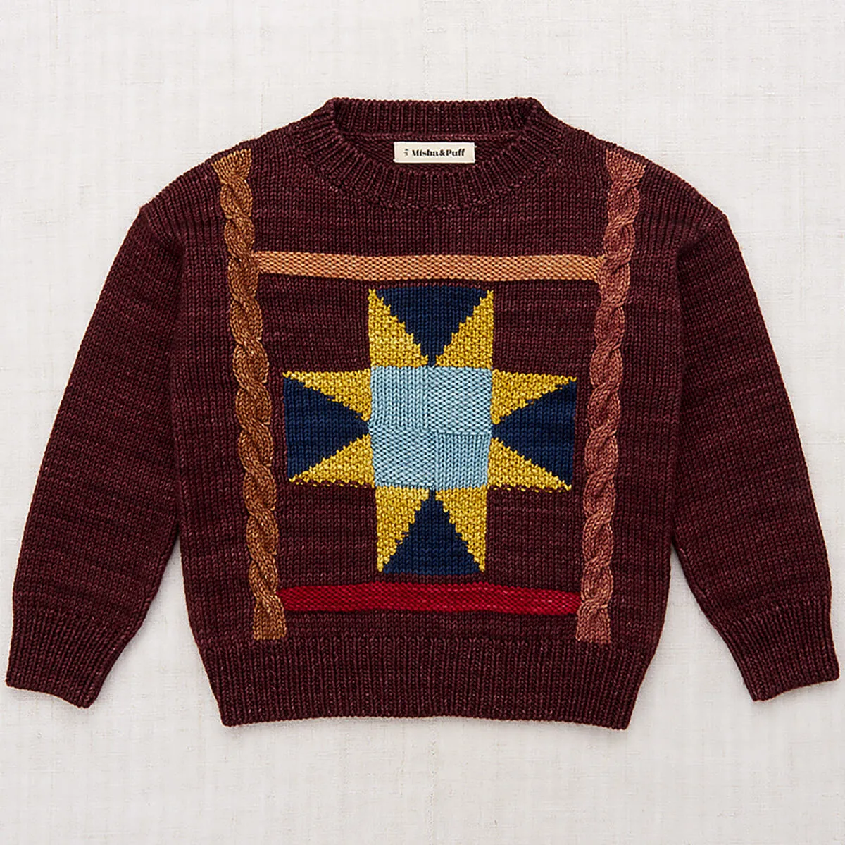 Nova Quilt Pullover in Fig by Misha & Puff - Last Ones In Stock - 3-4 Years