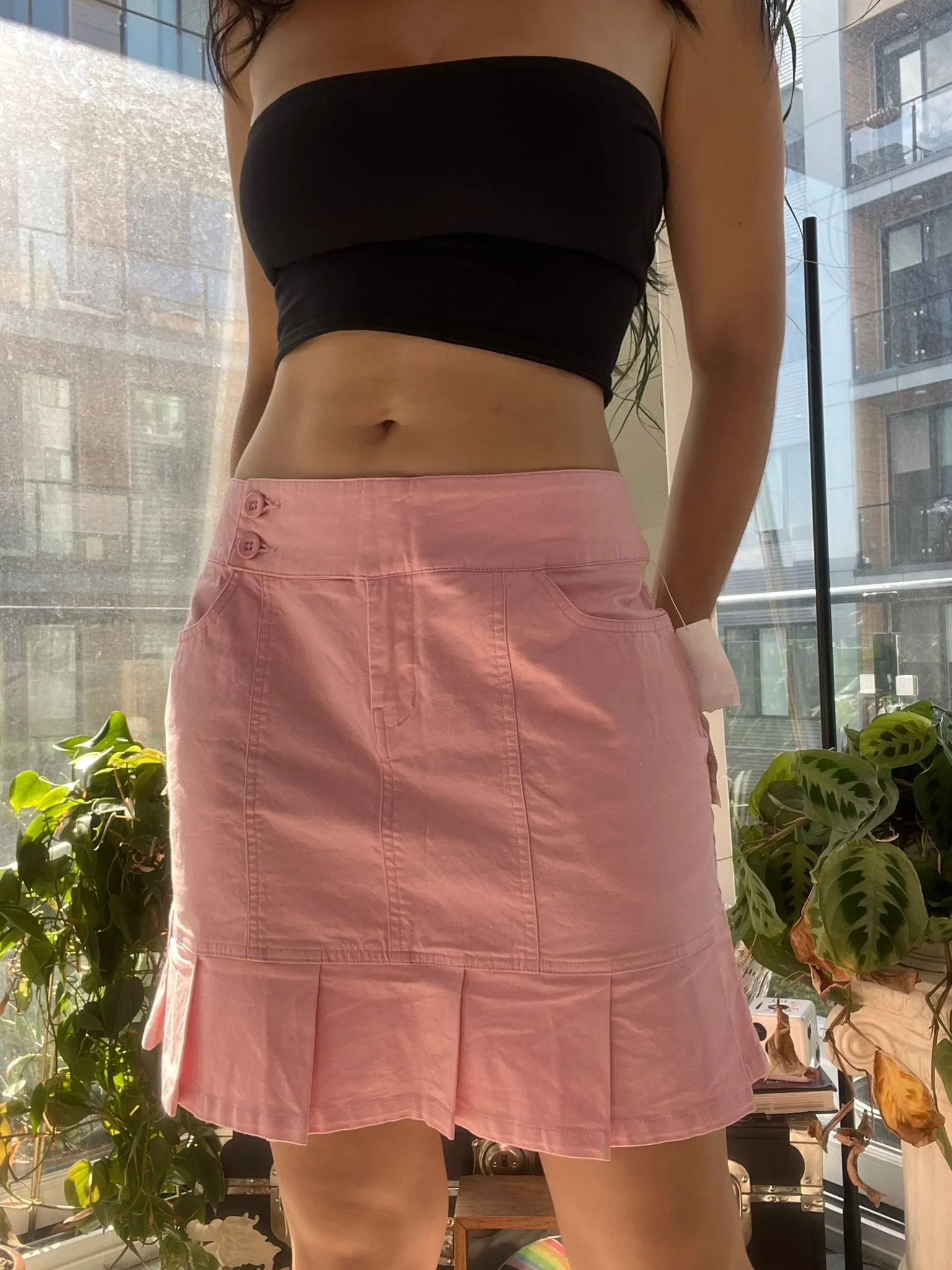 NWT 2000s Vintage Pink Pleated Skirt