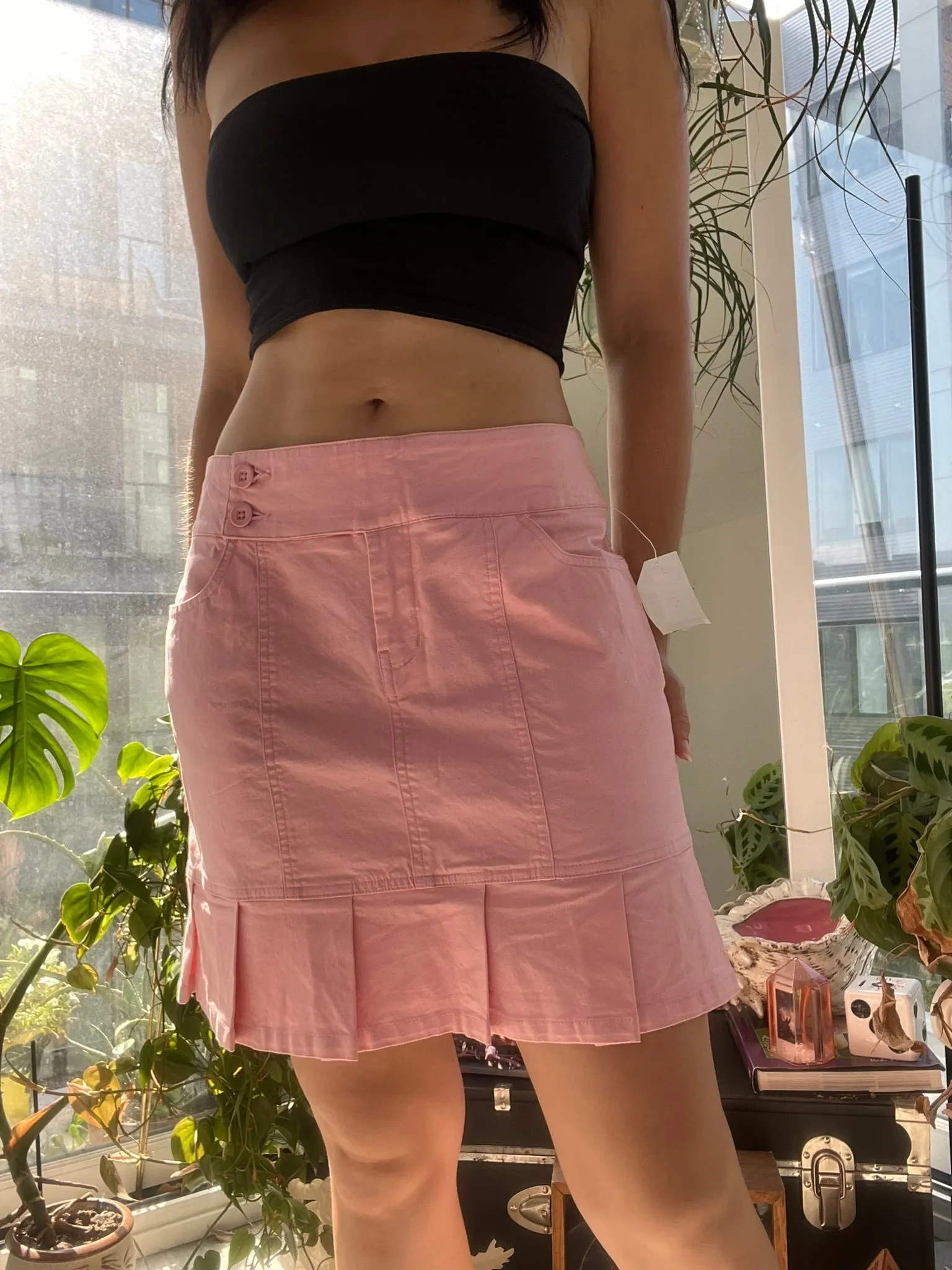 NWT 2000s Vintage Pink Pleated Skirt