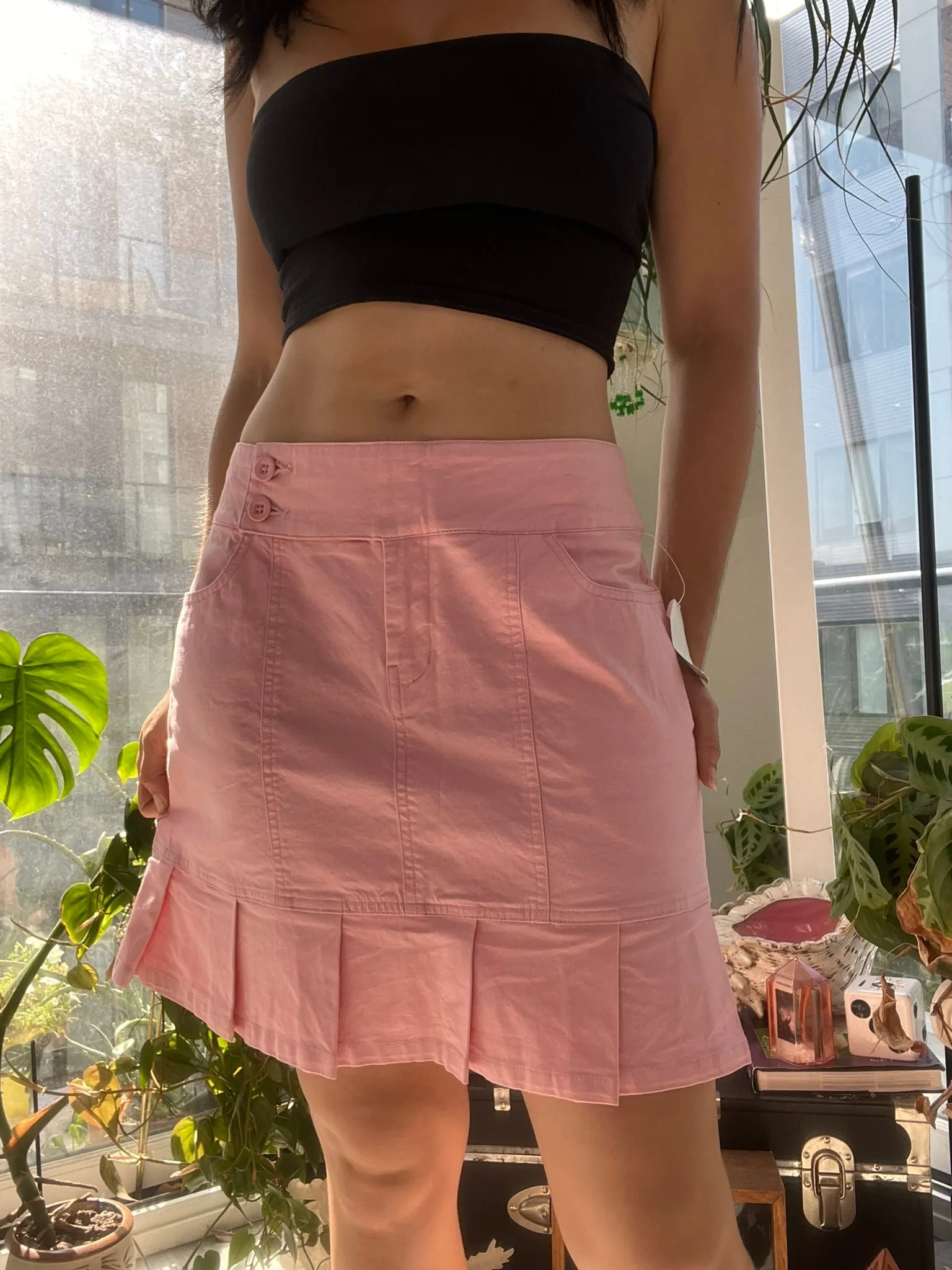 NWT 2000s Vintage Pink Pleated Skirt