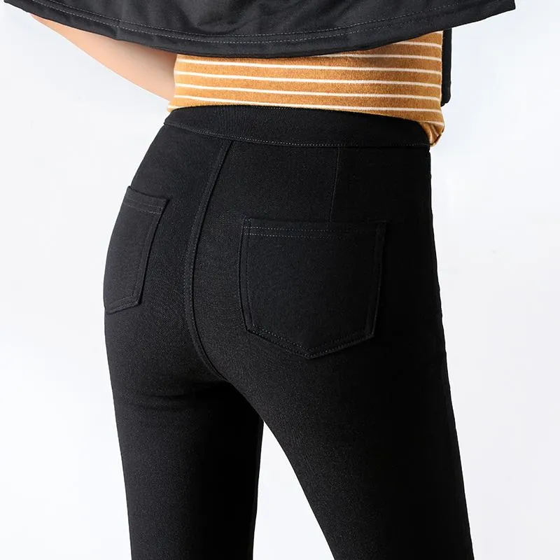 Pencil Full Length High Waist Stretch Pants