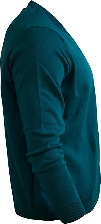 PHOENIX Teal Cotton Men's Pullover V Neck