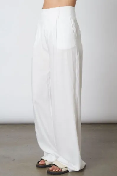 Pleat Wide Led High Waist Pant