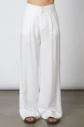 Pleat Wide Led High Waist Pant