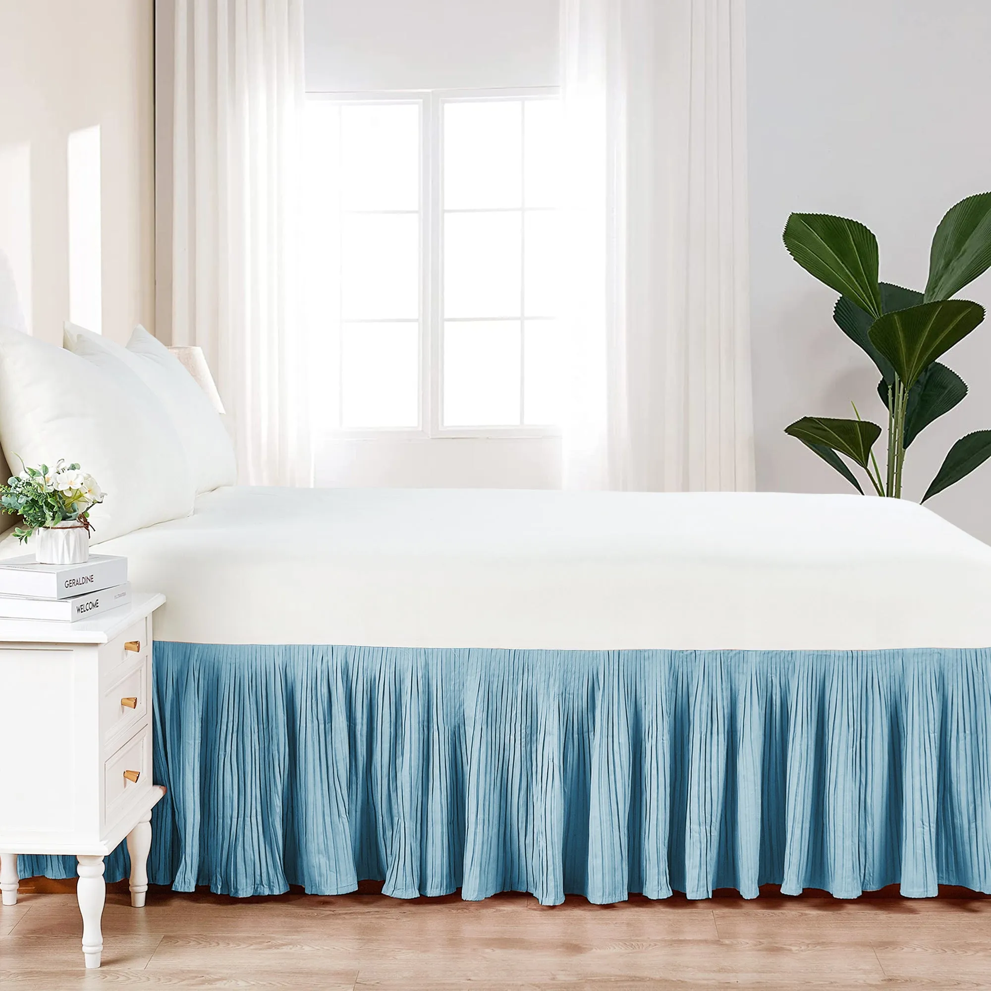 Pleated Bed Skirt - 18" drop Length