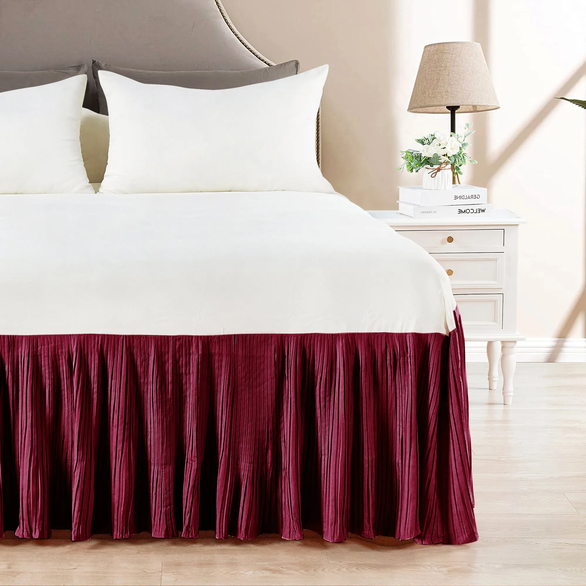 Pleated Bed Skirt - 18" drop Length