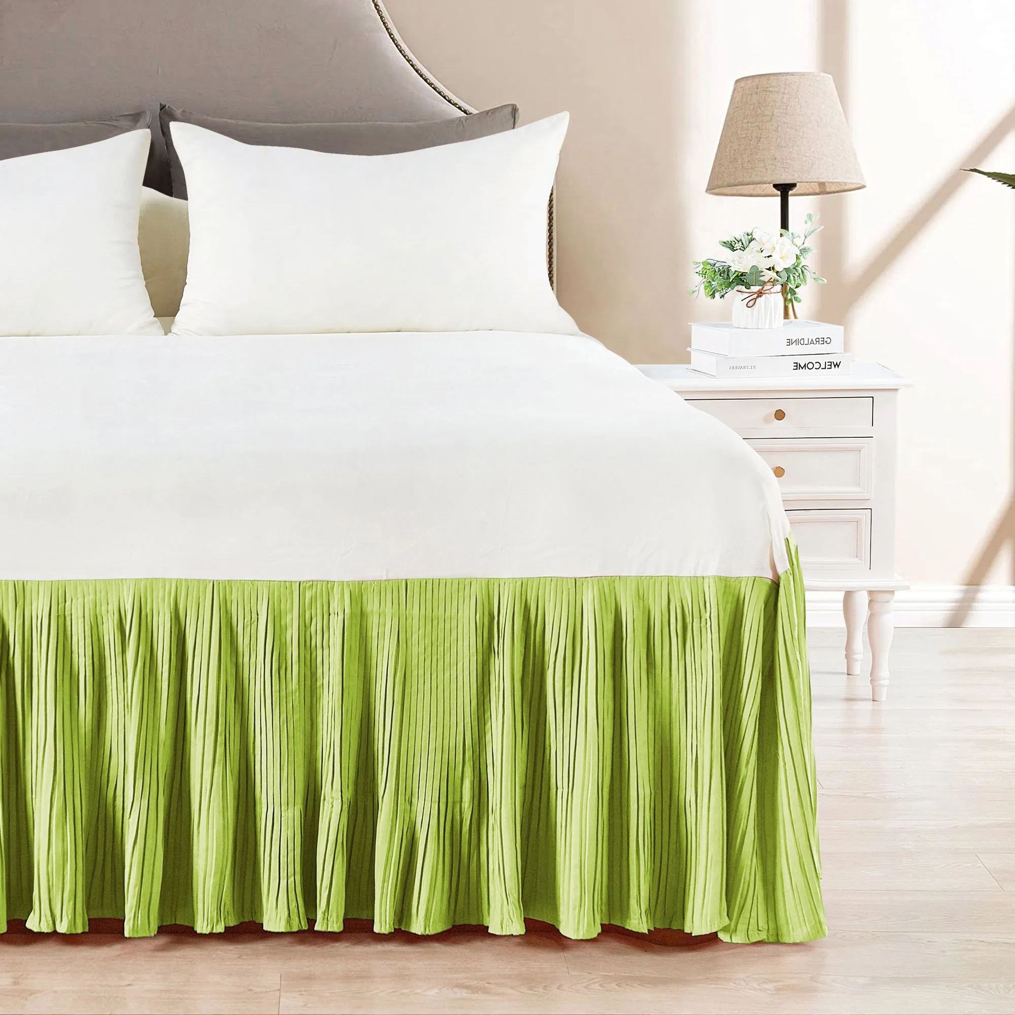 Pleated Bed Skirt - 18" drop Length