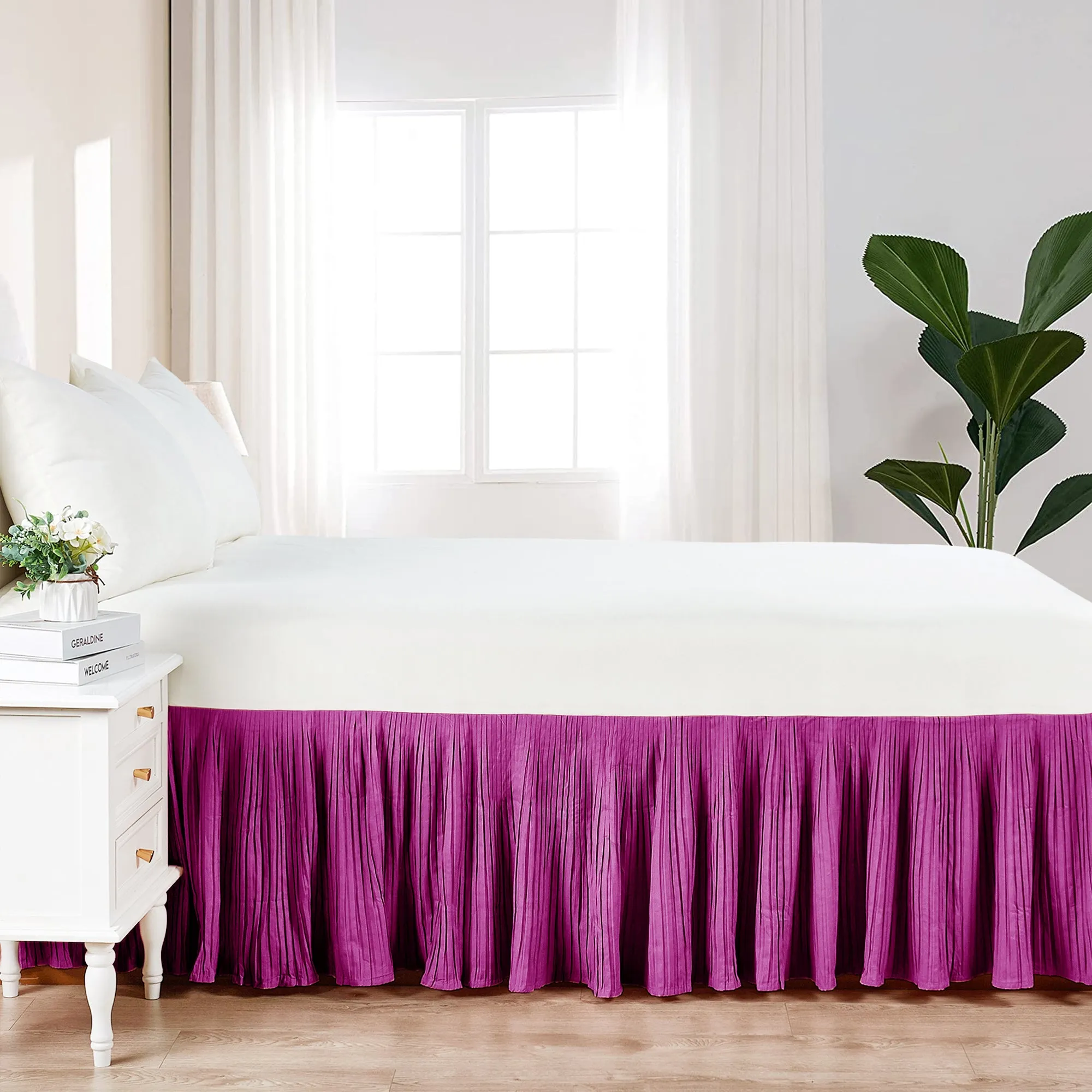 Pleated Bed Skirt - 18" drop Length