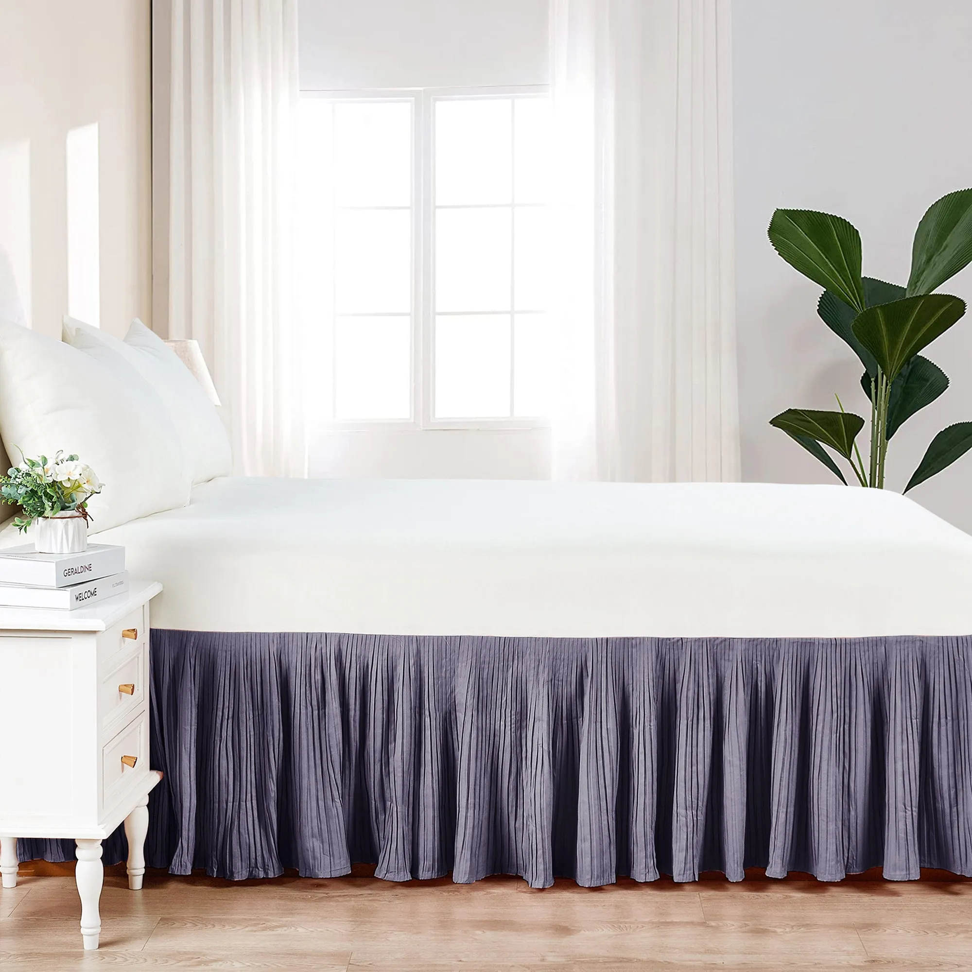 Pleated Bed Skirt - 18" drop Length