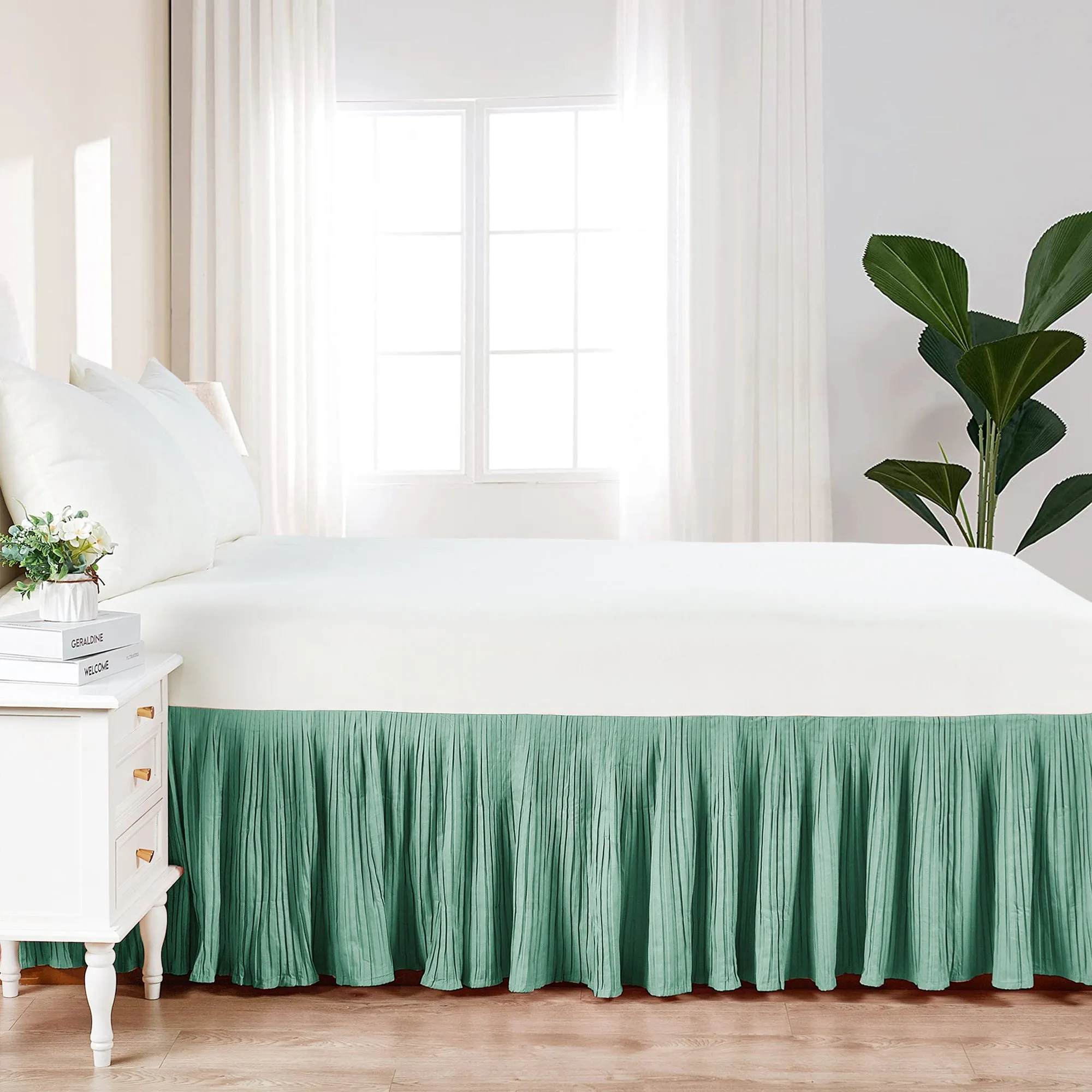 Pleated Bed Skirt - 18" drop Length
