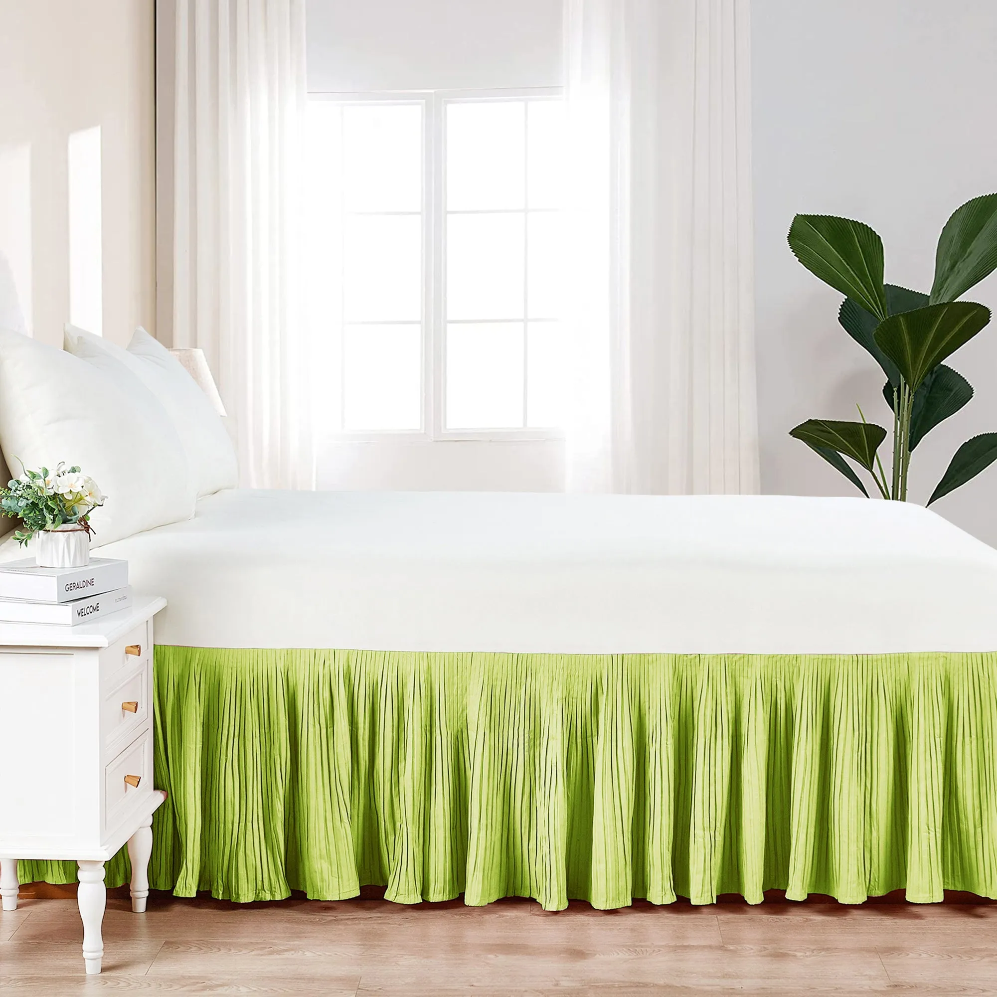 Pleated Bed Skirt - 18" drop Length