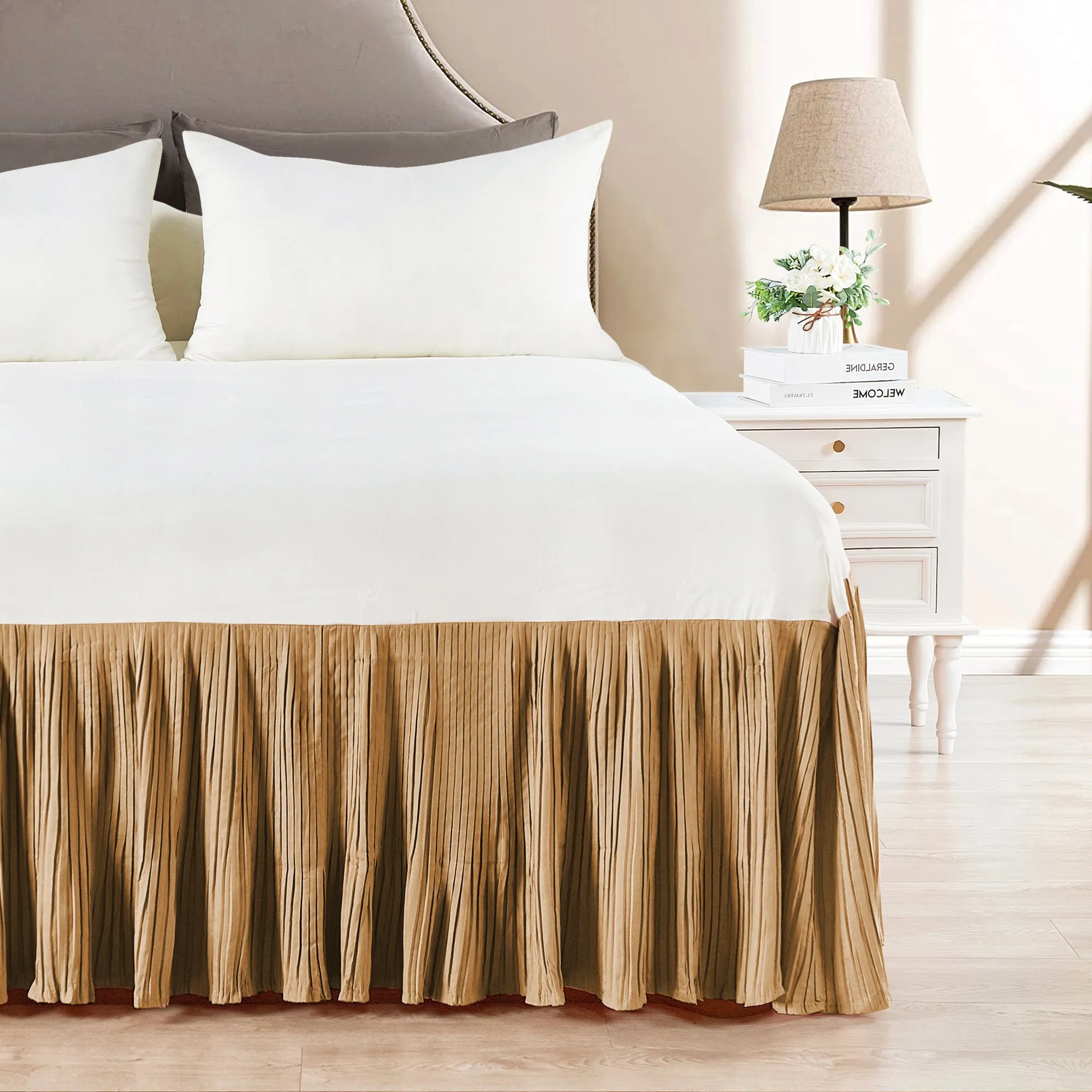Pleated Bed Skirt - 18" drop Length