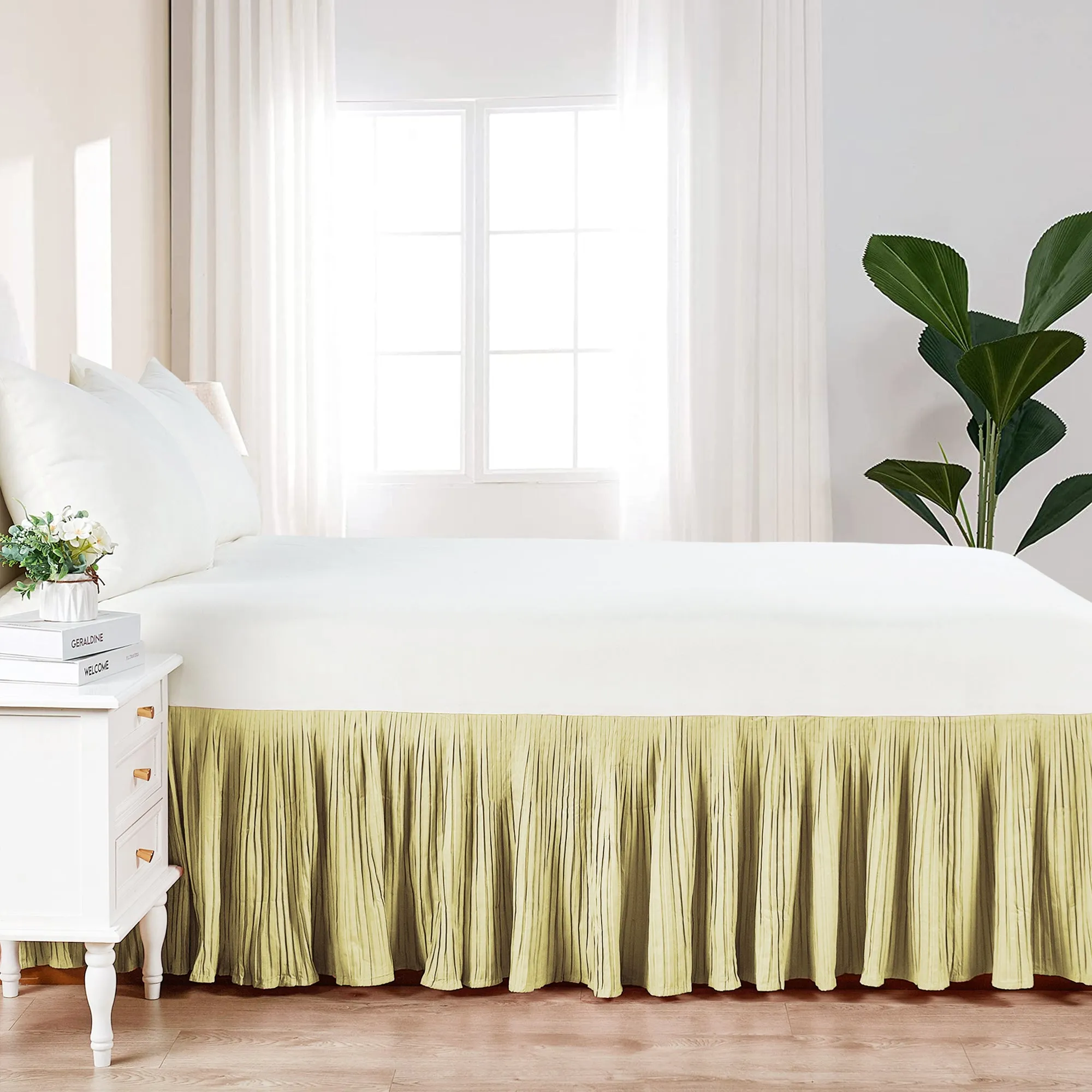 Pleated Bed Skirt - 18" drop Length