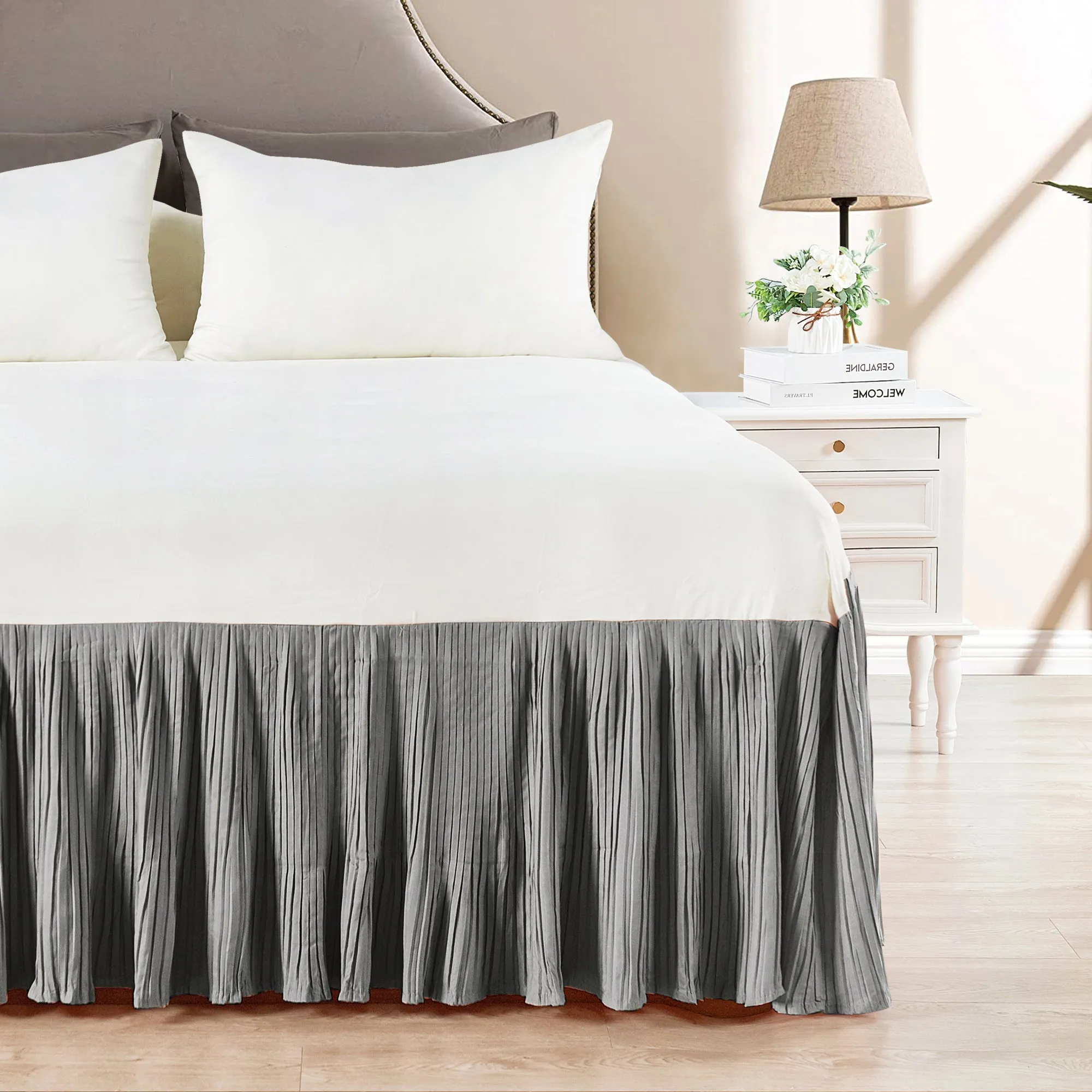 Pleated Bed Skirt - 18" drop Length