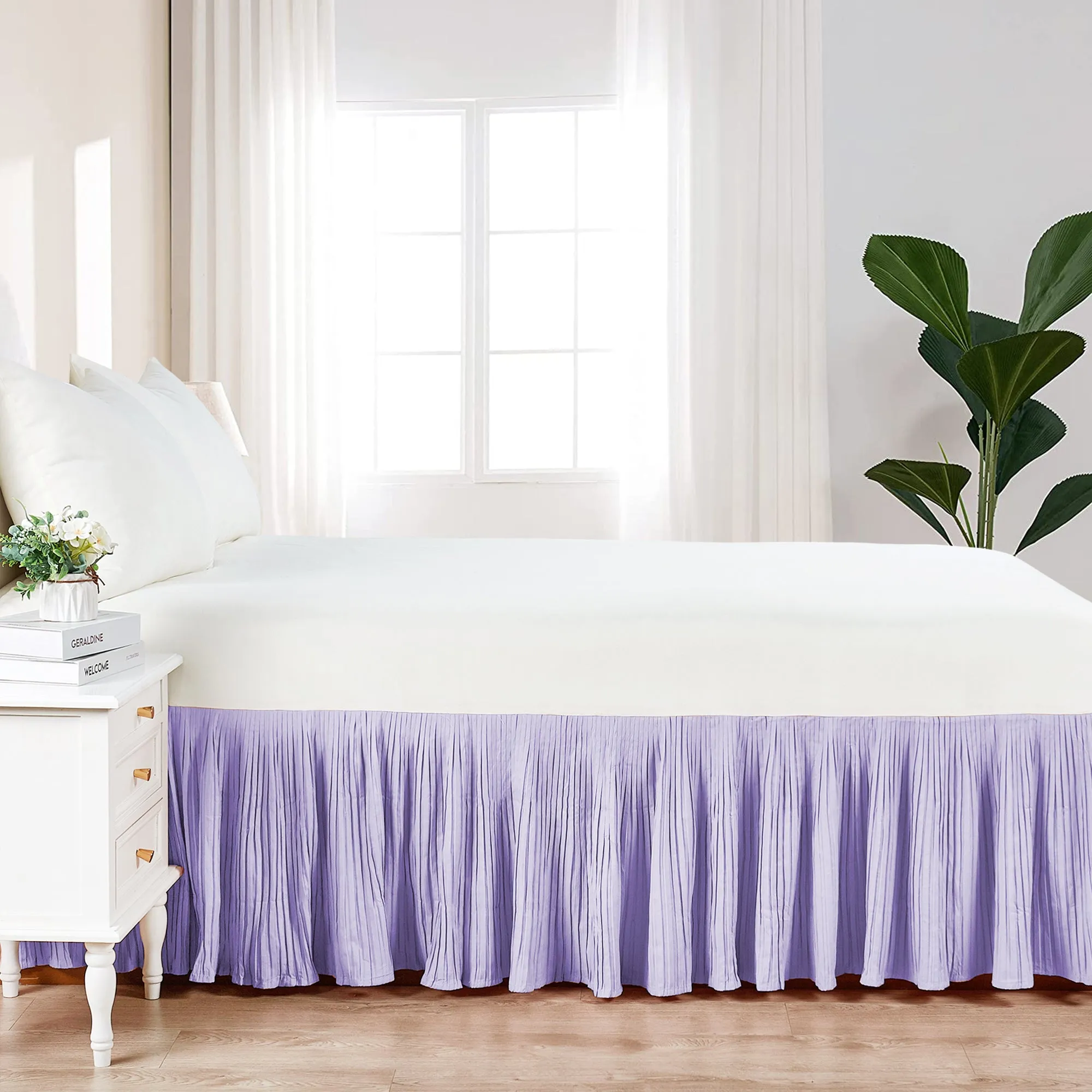 Pleated Bed Skirt - 18" drop Length