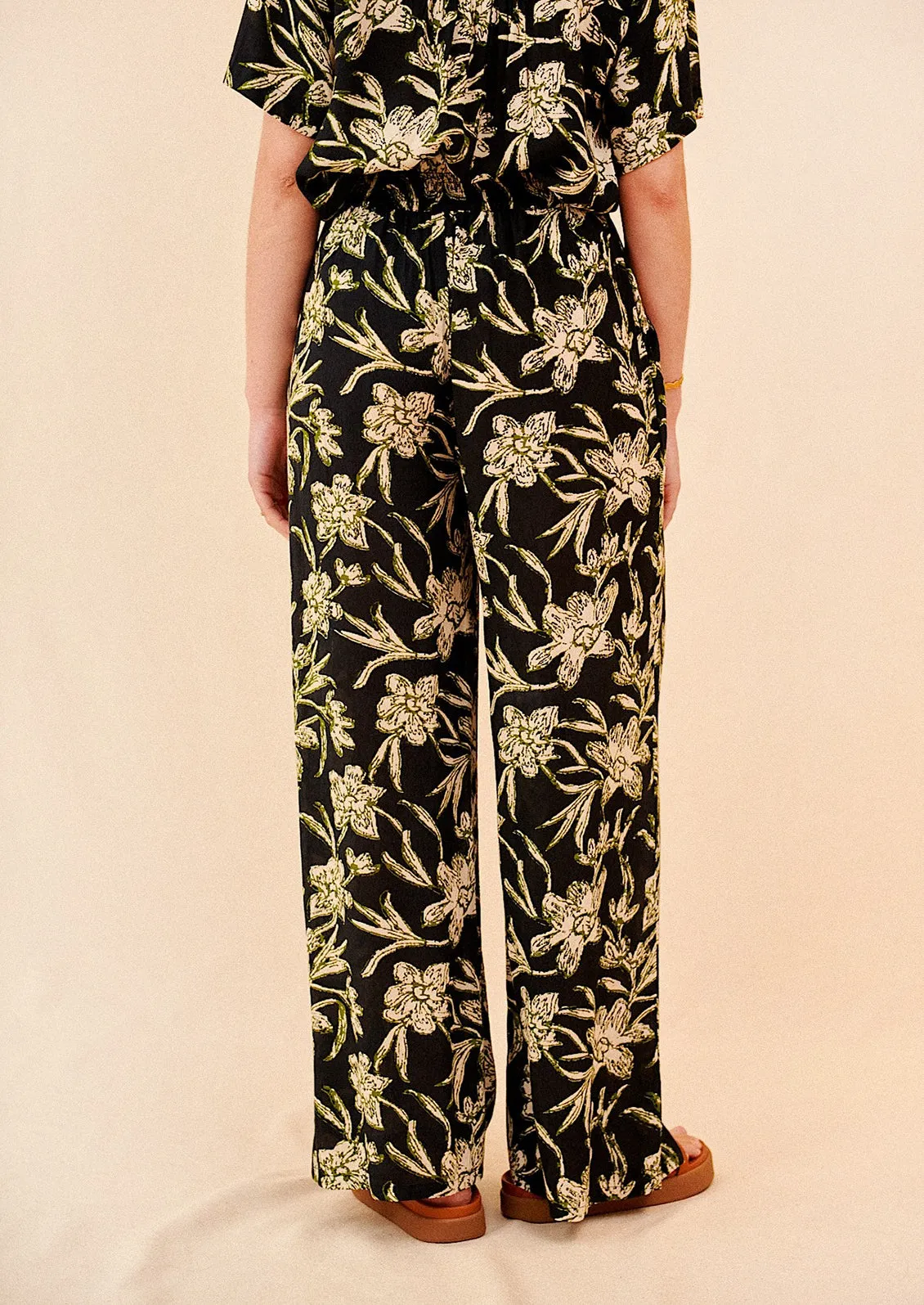 Plumeria Printed Pants