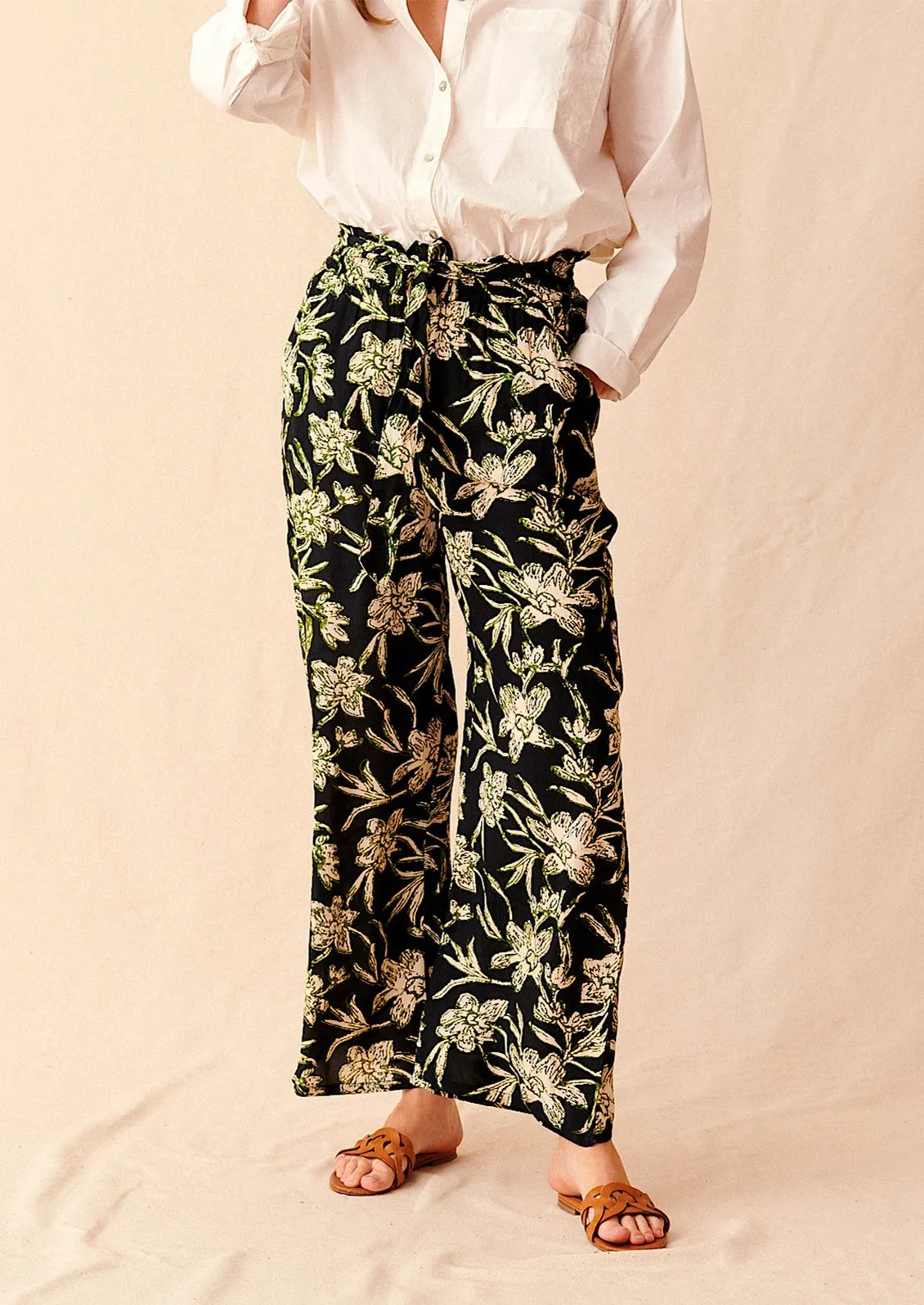 Plumeria Printed Pants