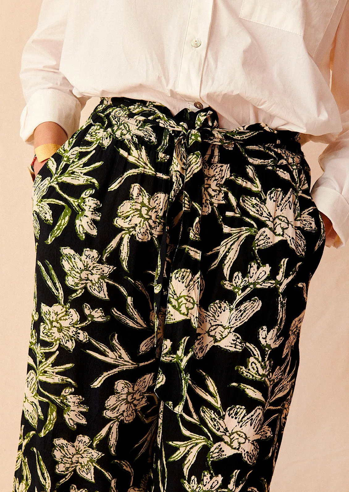 Plumeria Printed Pants