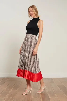 Reptile Color Block Skirt