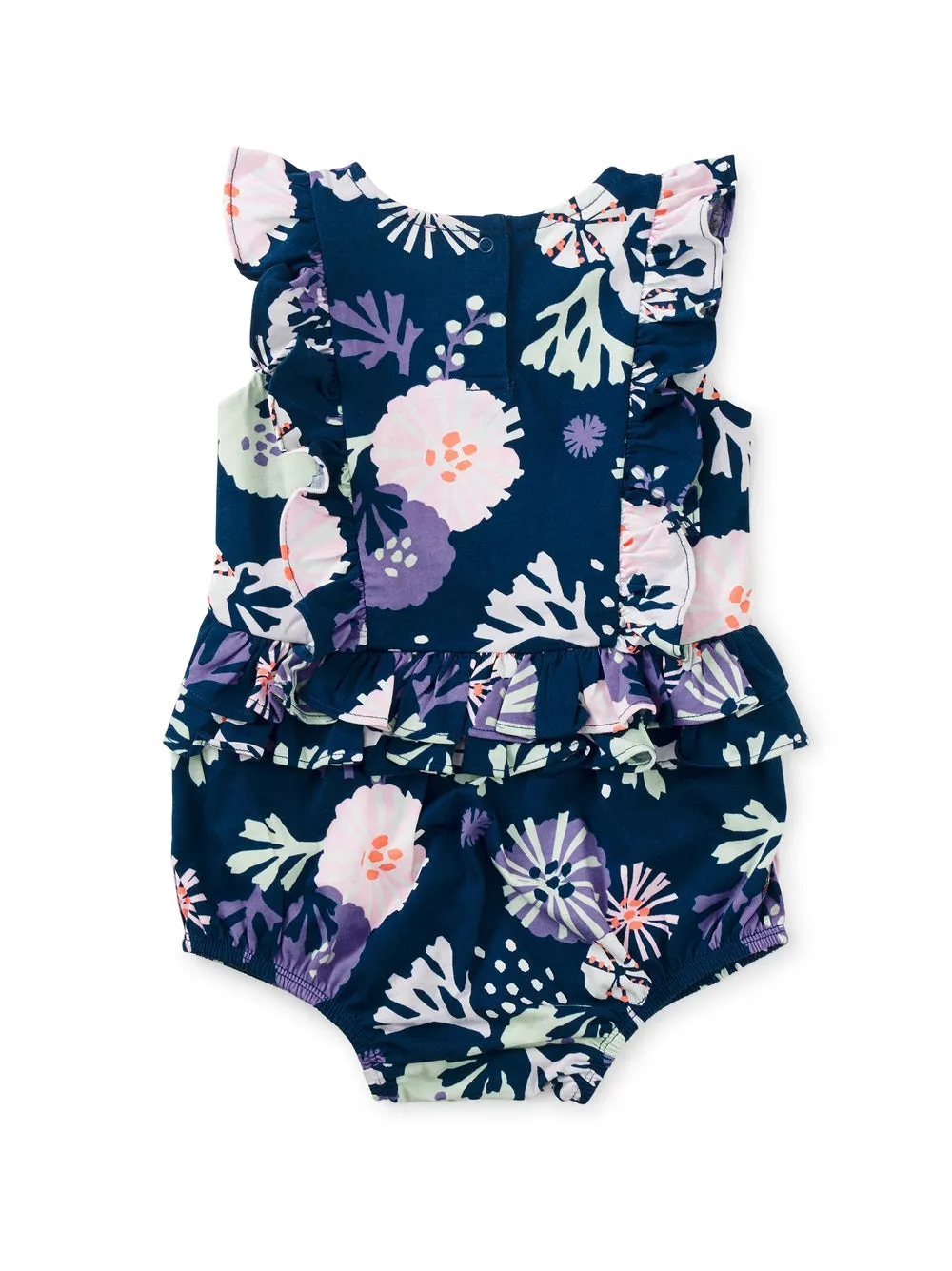 Ruffle Shoulder Baby Romper