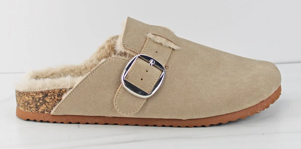 Seattle 1 Women's Faux Fur Cork Footbed Slipper