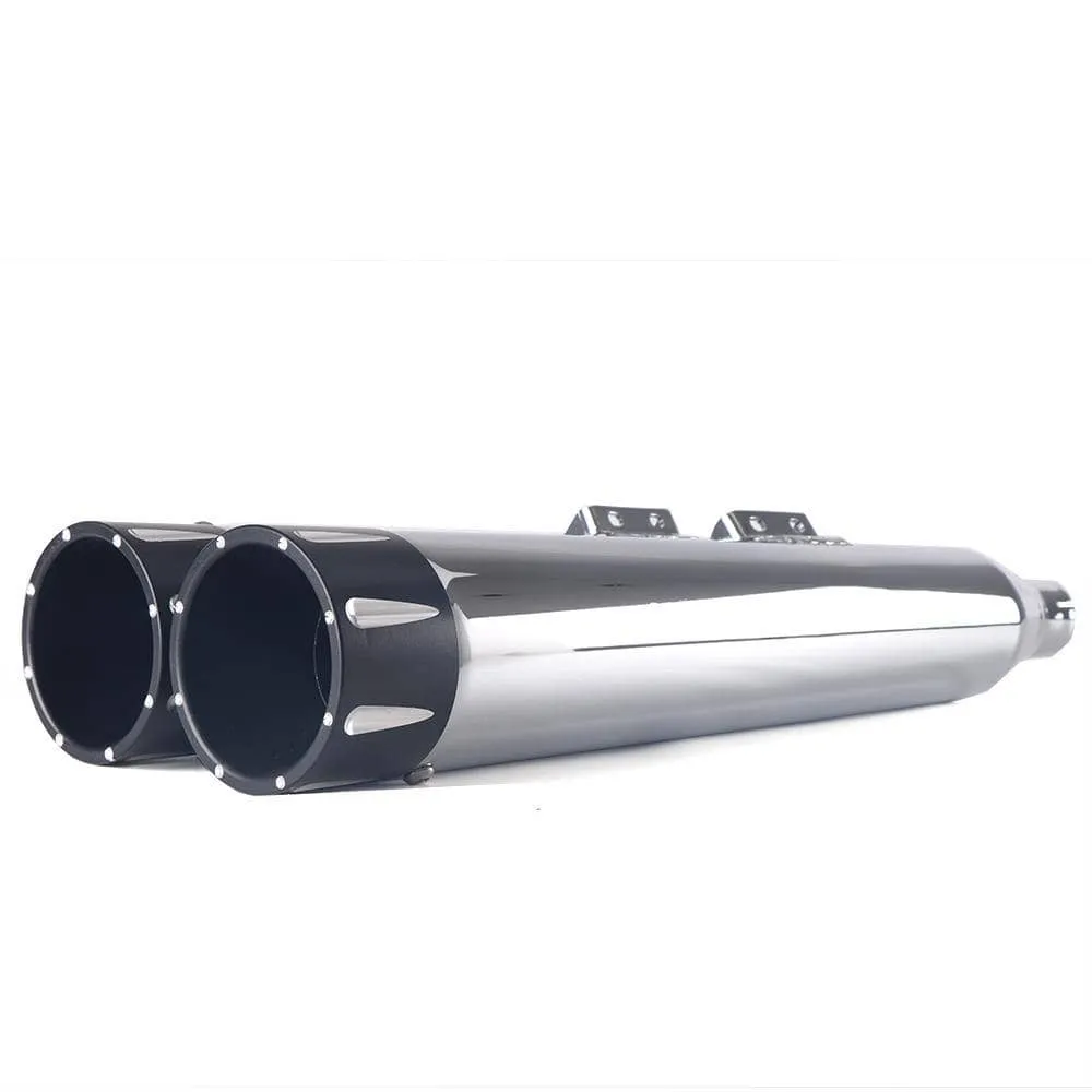 Sharkroad 3.5" Chrome Slip On Mufflers Exhaust for 2018-2024 Softail M8 Black