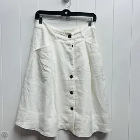Skirt Midi By Boden In White, Size: 6p