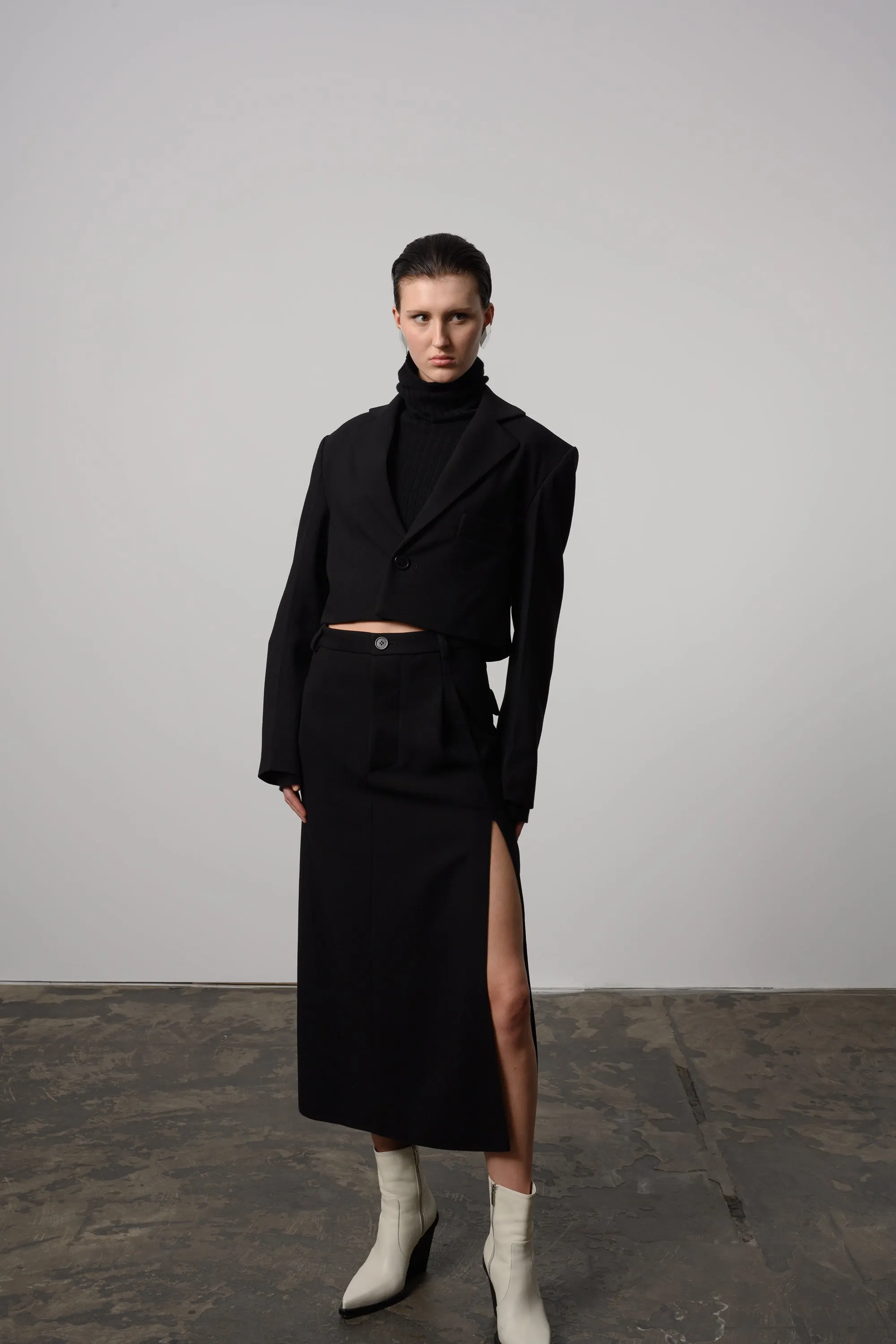 Slit Midi Skirt