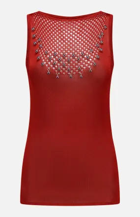 Studded Knit Top