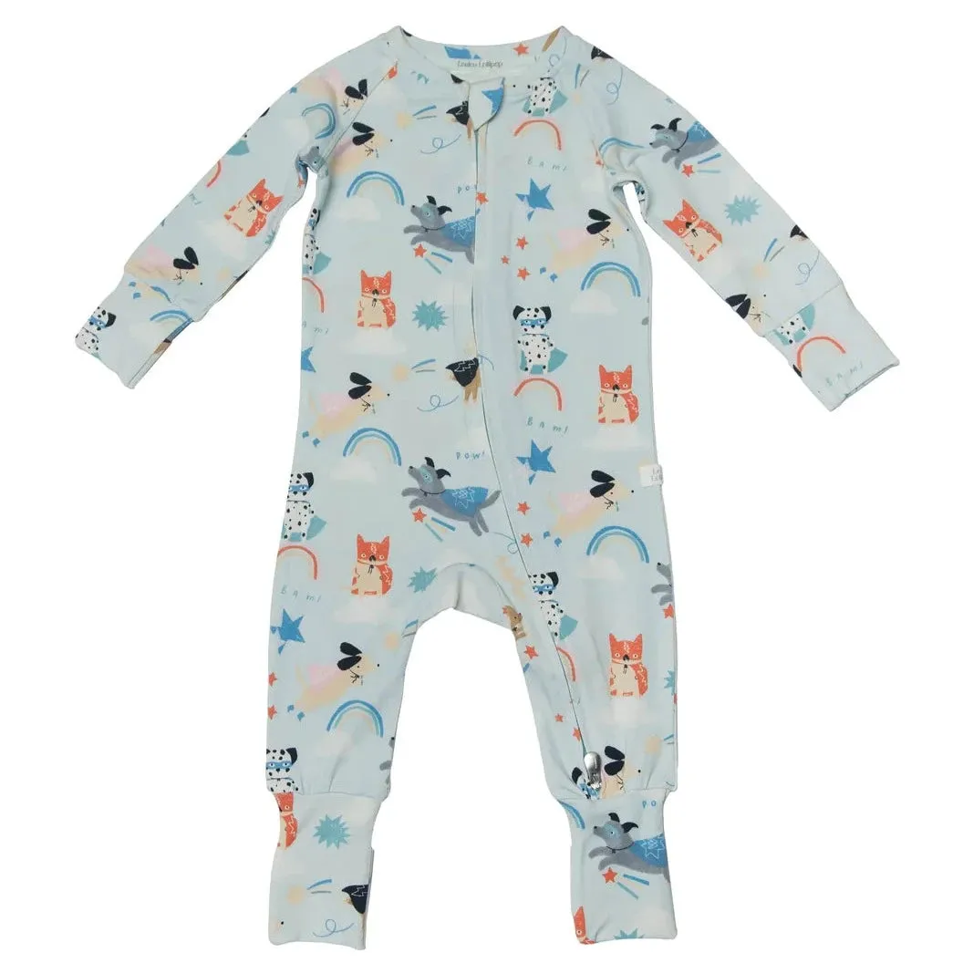 Superhero Dogs Convertible Romper/Sleeper