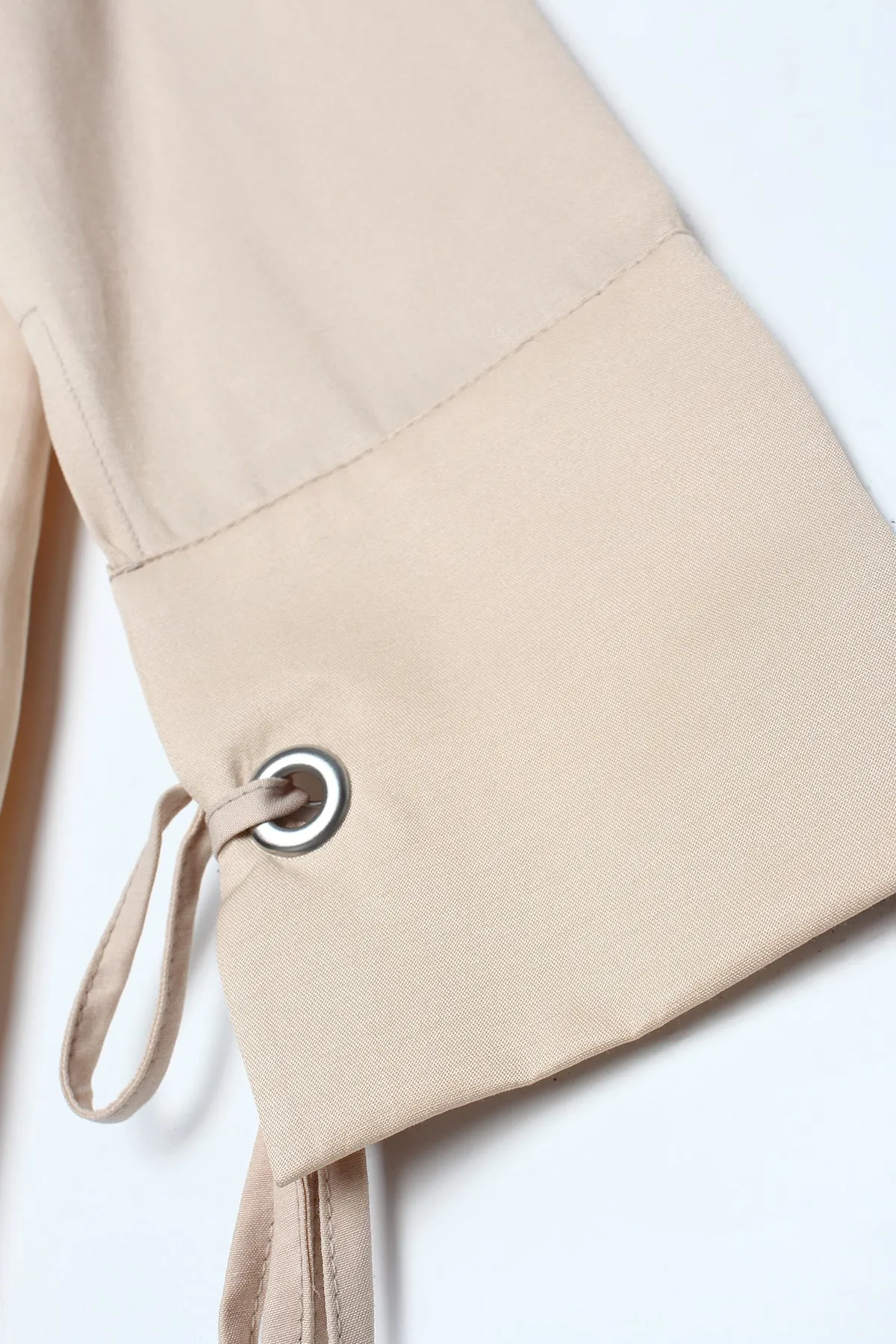 TLD Women Allday Beige Arm Lace-Up Pleated Tunic - Hartford