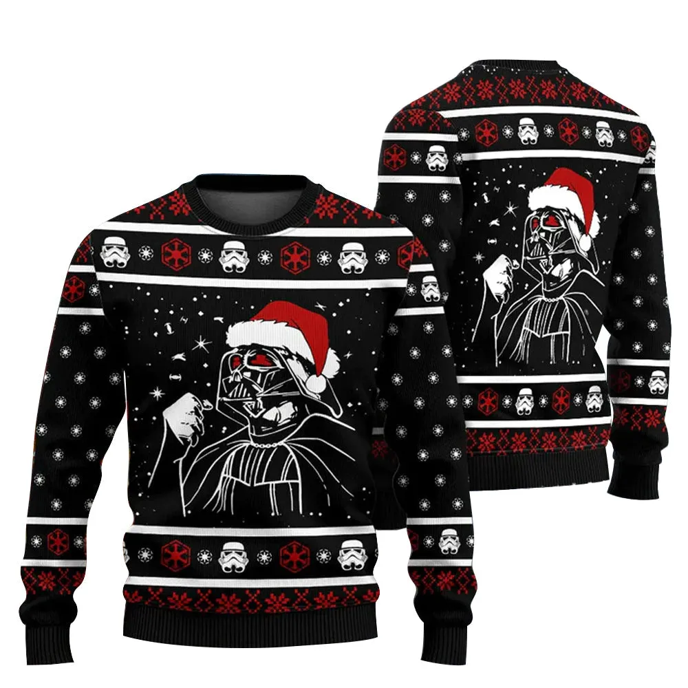 Ugly Christmas Sweater JulesRoche All-Over-Print Warm Cotton Blend