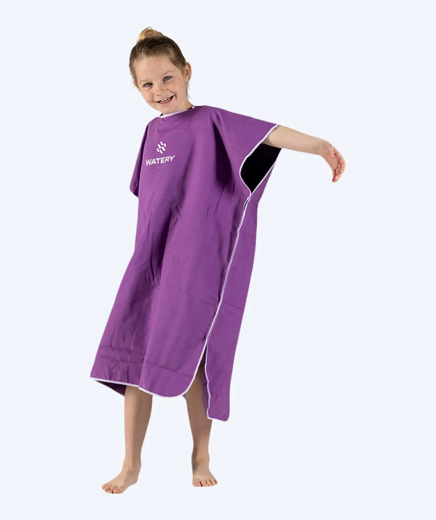 Watery badeponcho til junior - Microfiber - Lilla